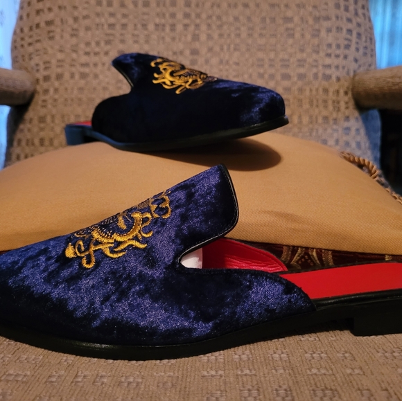 FLQL Shoes Flql Mens Leather Scuff Slippers Velvet Slip On Poshmark